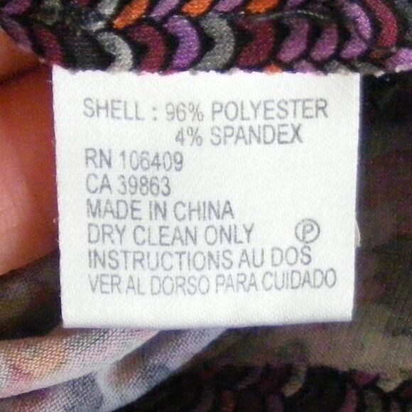 TAHARI ASL Dress, 6, True Wrap, Sequin PRINT, 3/4 sleeves, Sash Belt - Picture 12 of 13